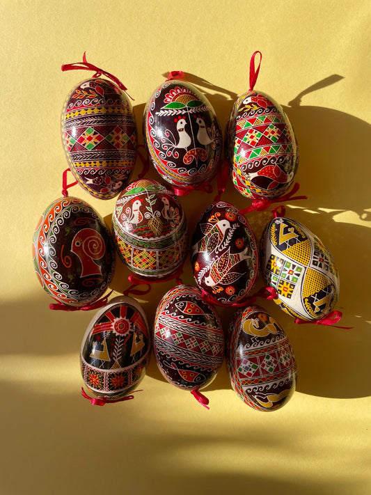 Ukrainian Goose Pysanky Easter Eggs by Olha