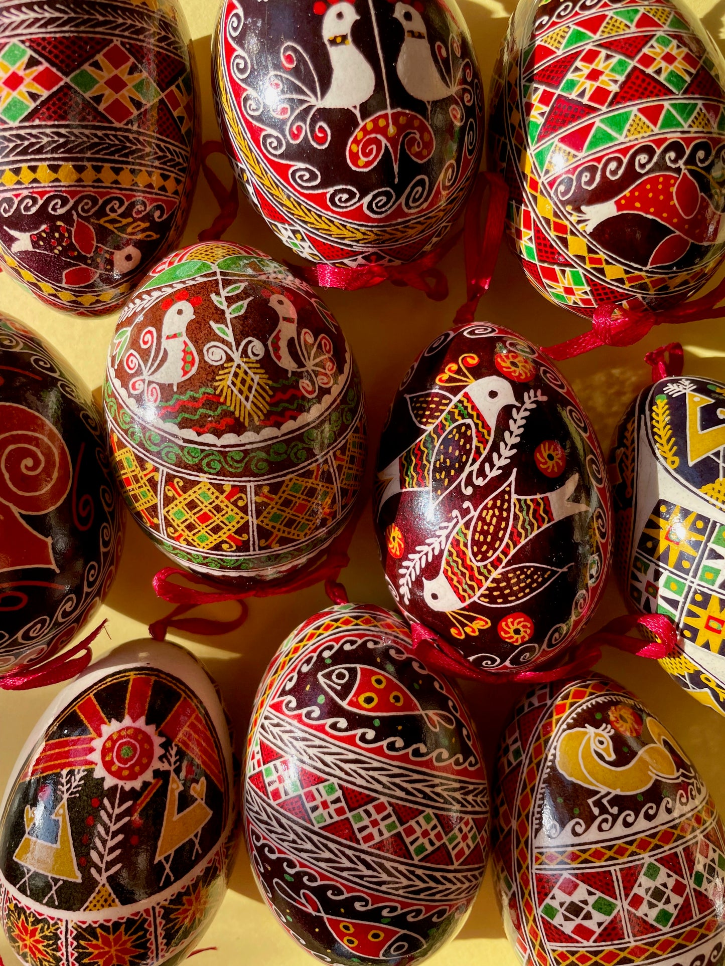 Ukrainian Goose Pysanky Easter Eggs by Olha