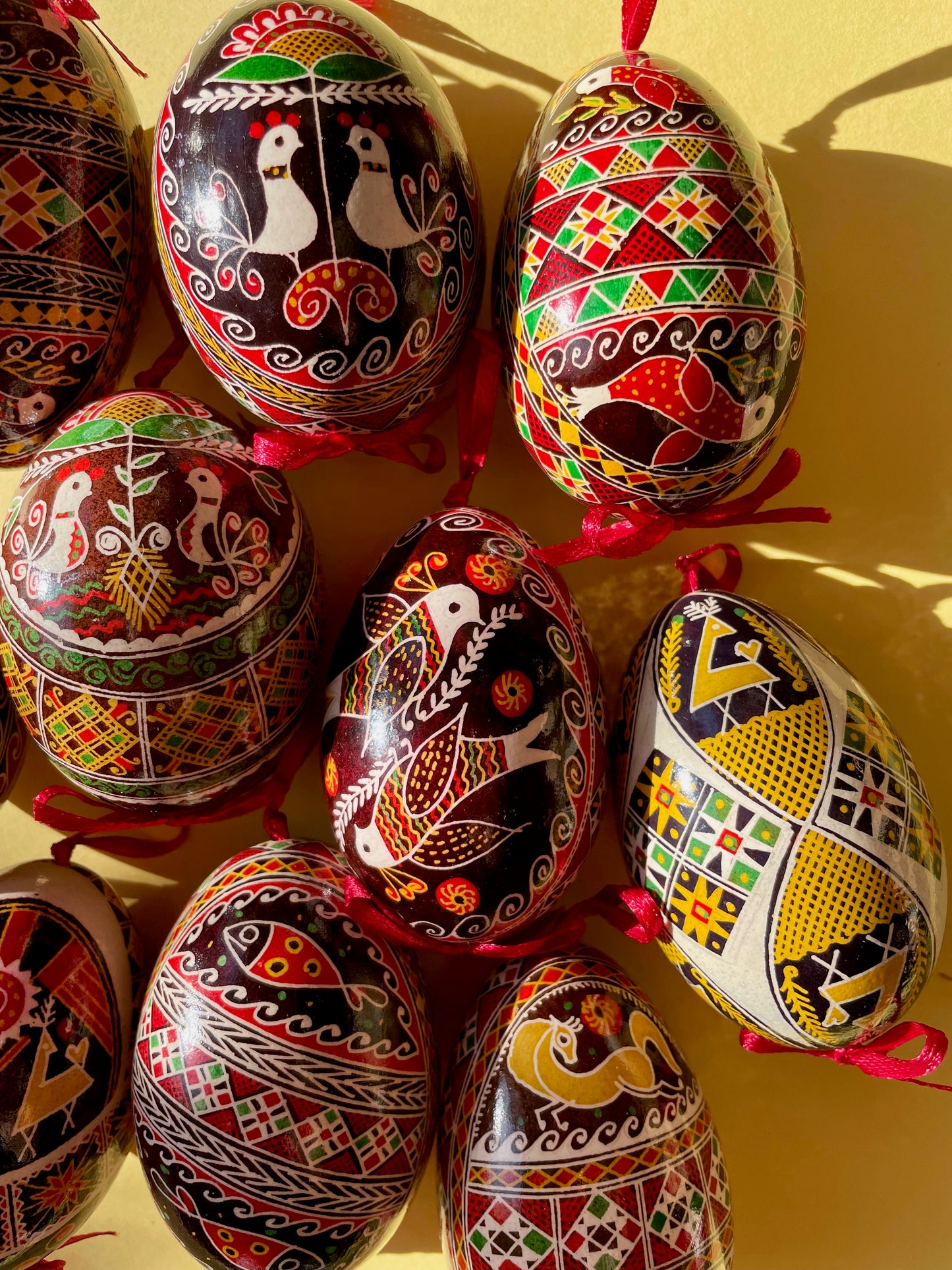 Ukrainian Goose Pysanky Easter Eggs by Olha