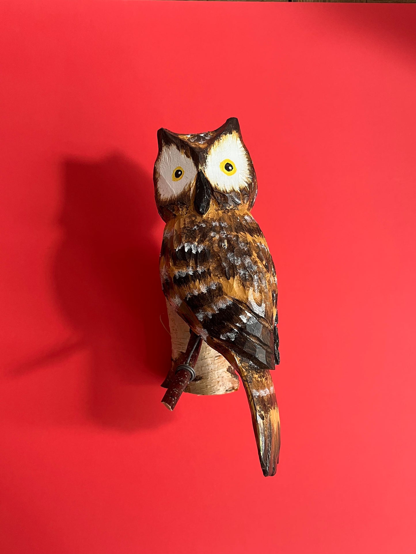 Wooden Owl in Brown by Bogumila
