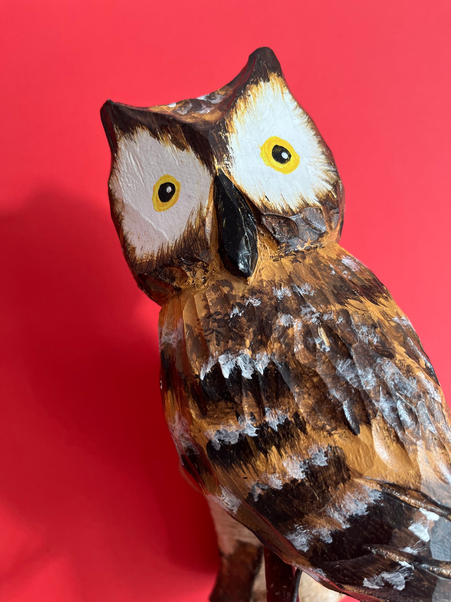 Wooden Owl in Brown by Bogumila