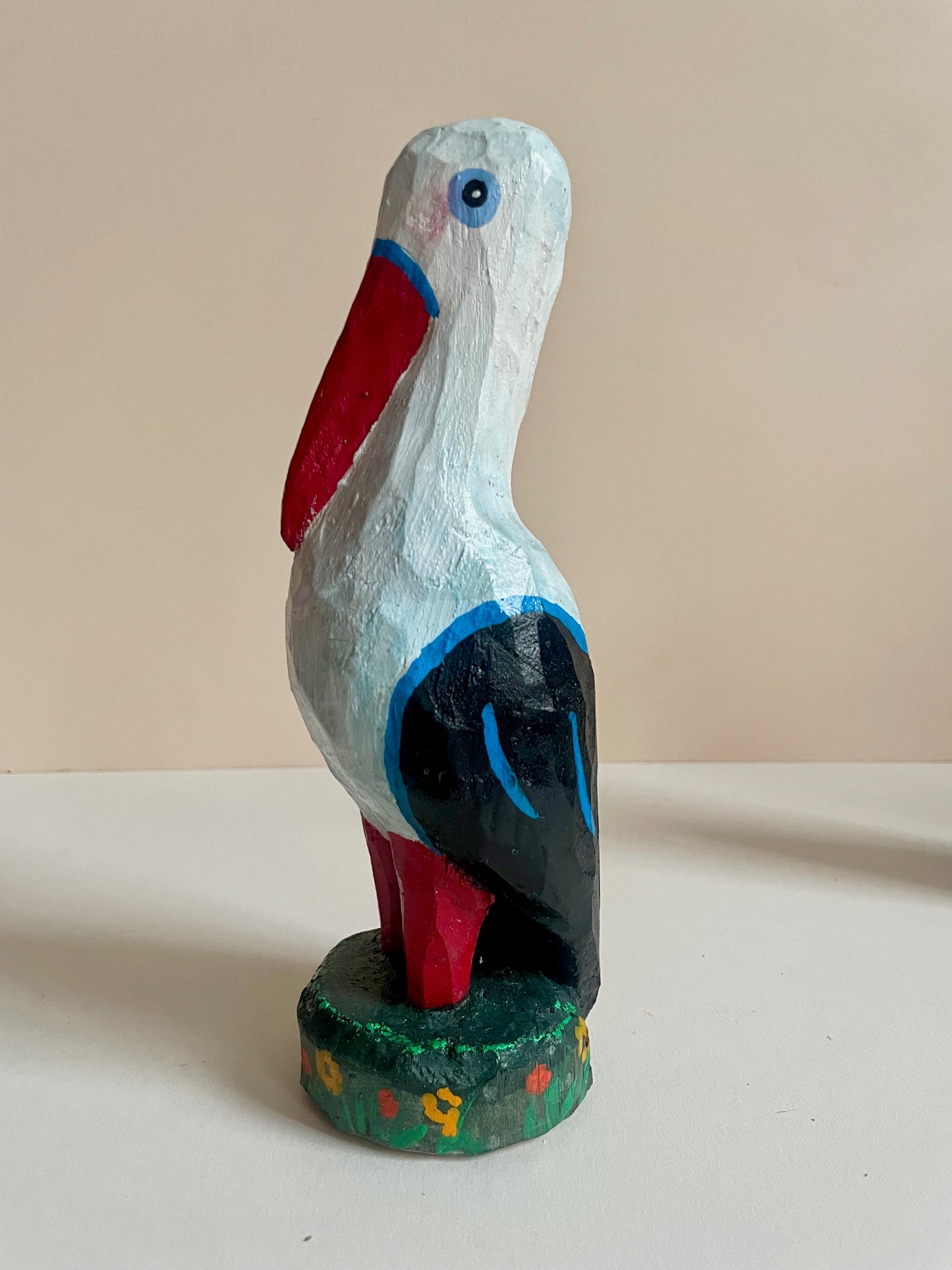 Wooden Storks Sculptures by Eugeniusz