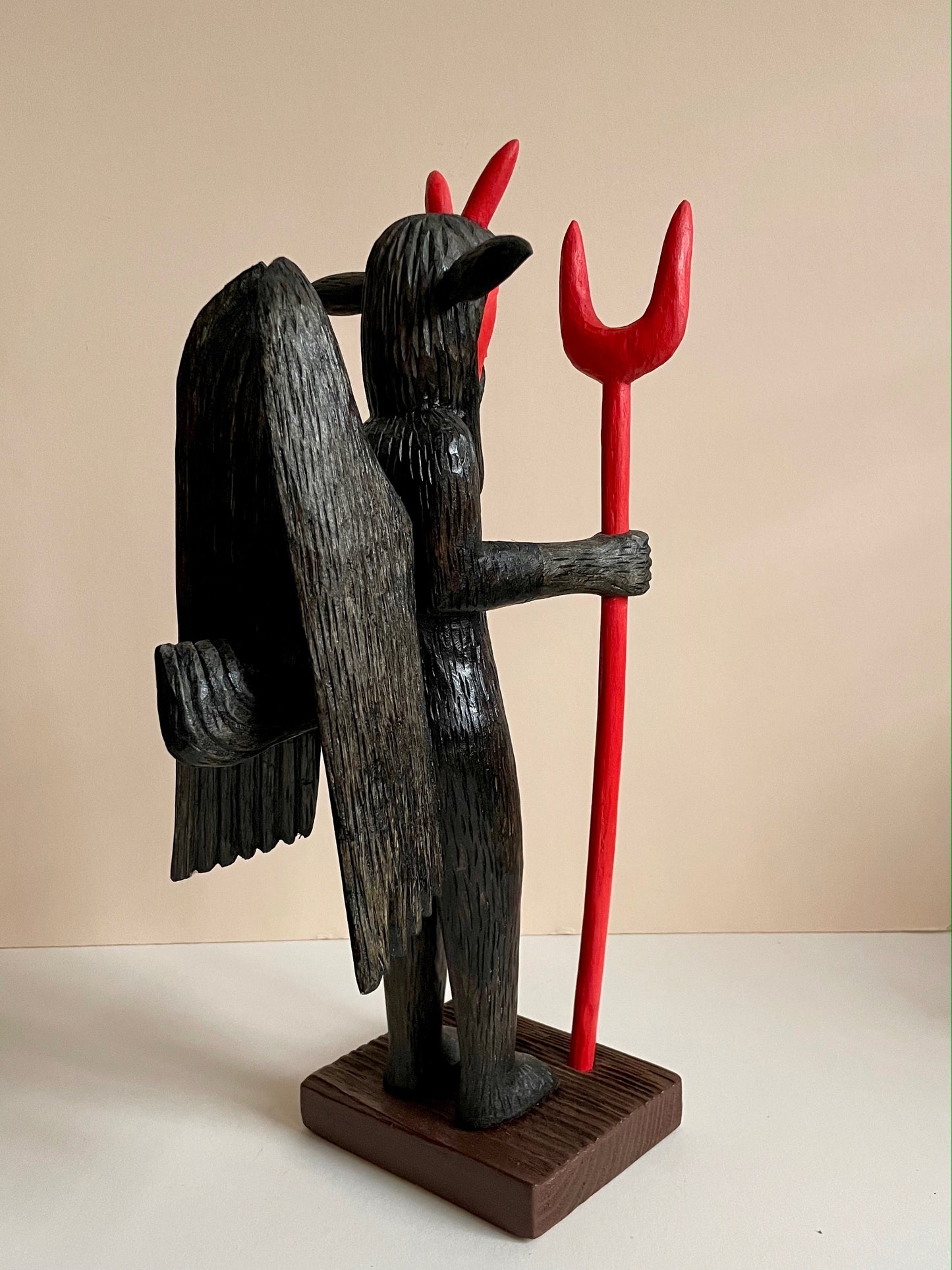 Devil with a Red Pitchfork Sculpture by Zenon