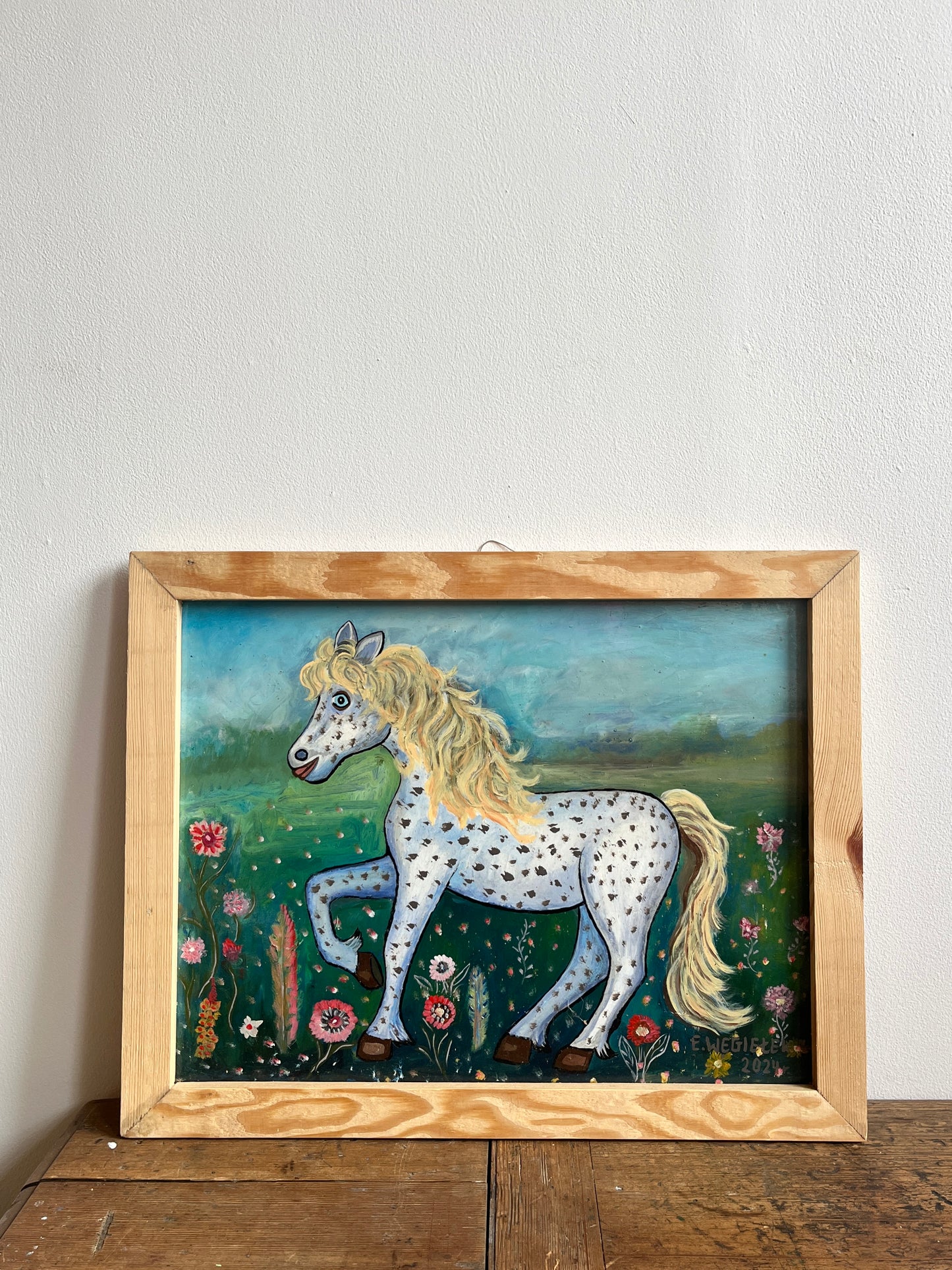 Horse Among Flowers Painting by Eugeniusz