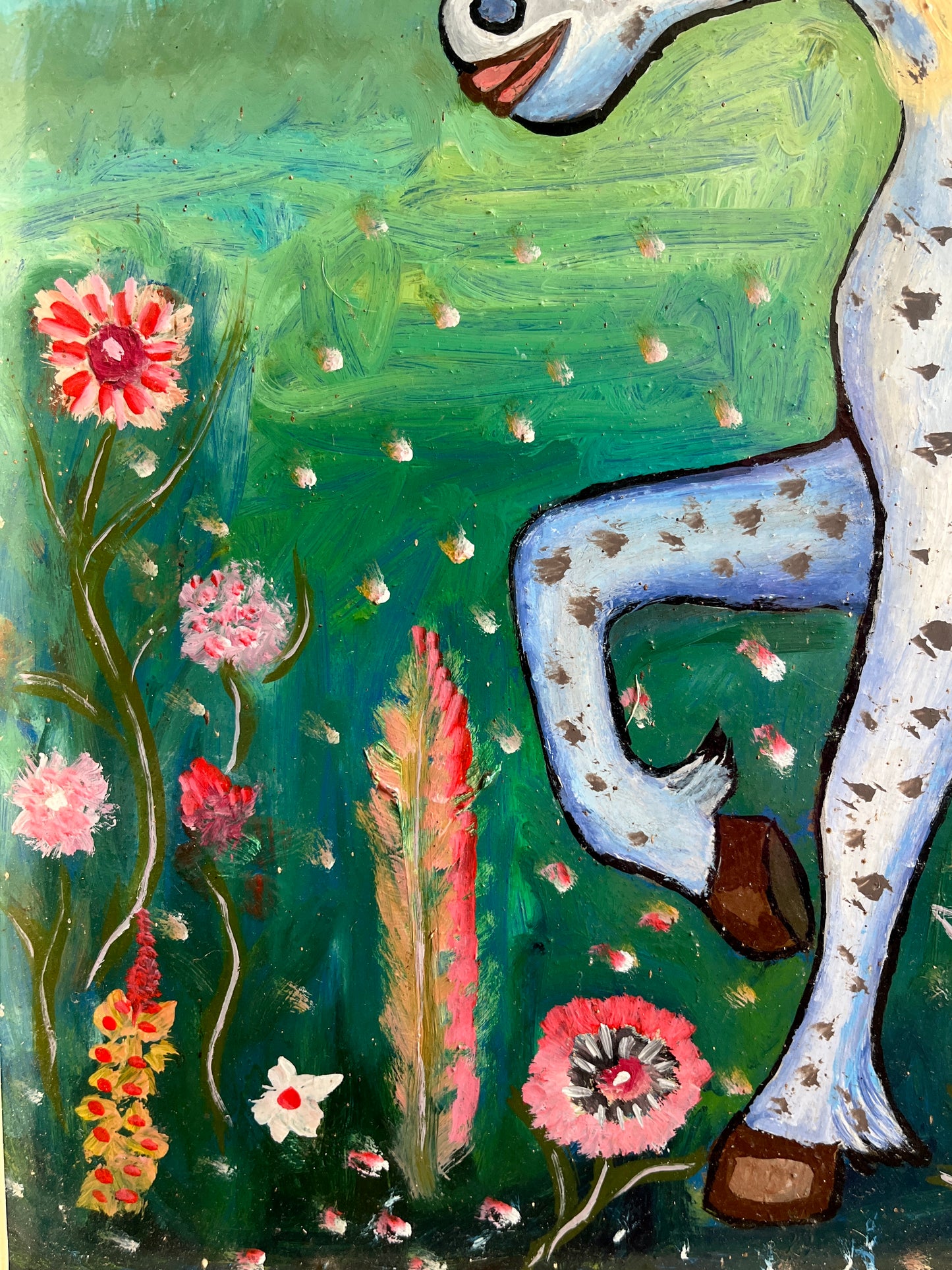Horse Among Flowers Painting by Eugeniusz