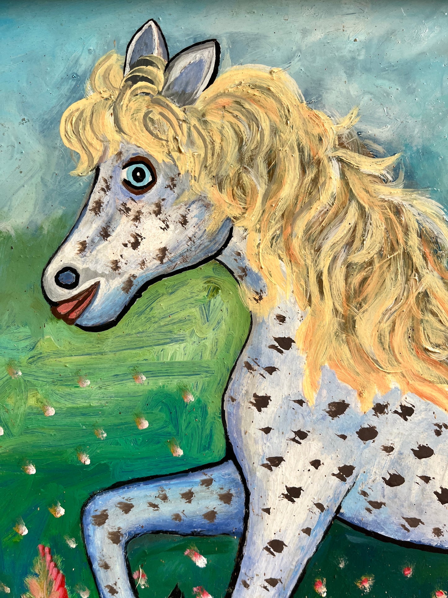 Horse Among Flowers Painting by Eugeniusz