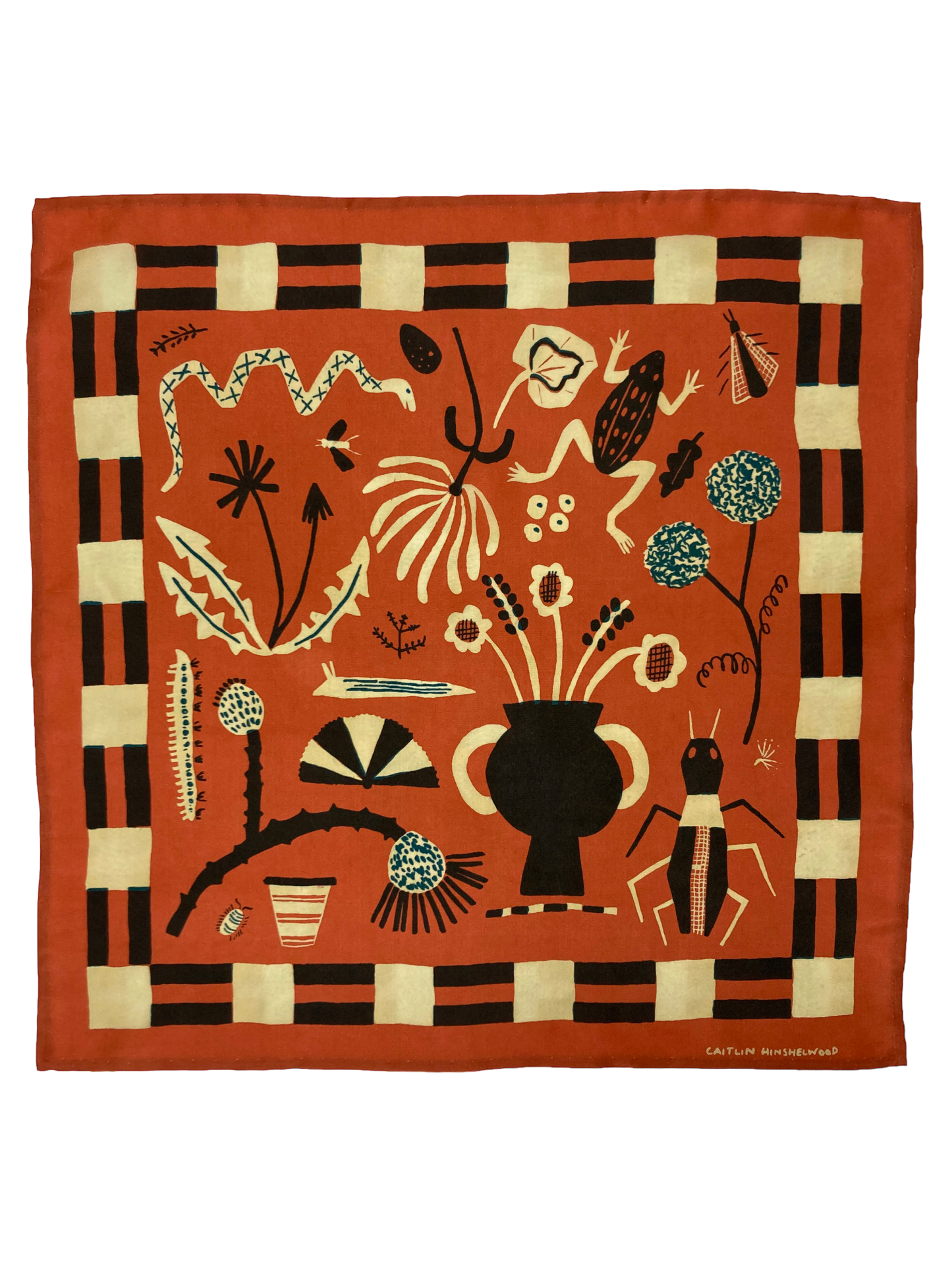 Field Notes Silk Scarf in Ginger by Caitlin Hinshelwood