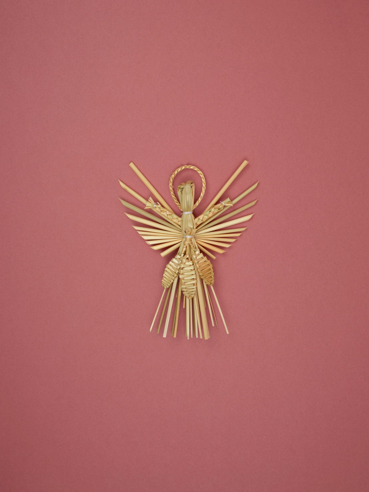Ukrainian Straw Angel Ornament by Anna