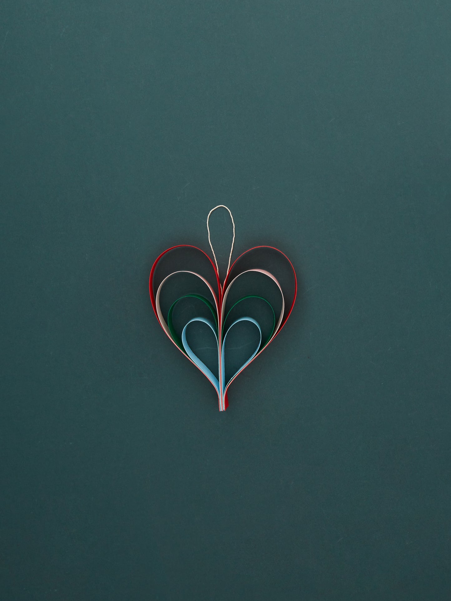 Folk Heart Paper Ornament by Grzegorz