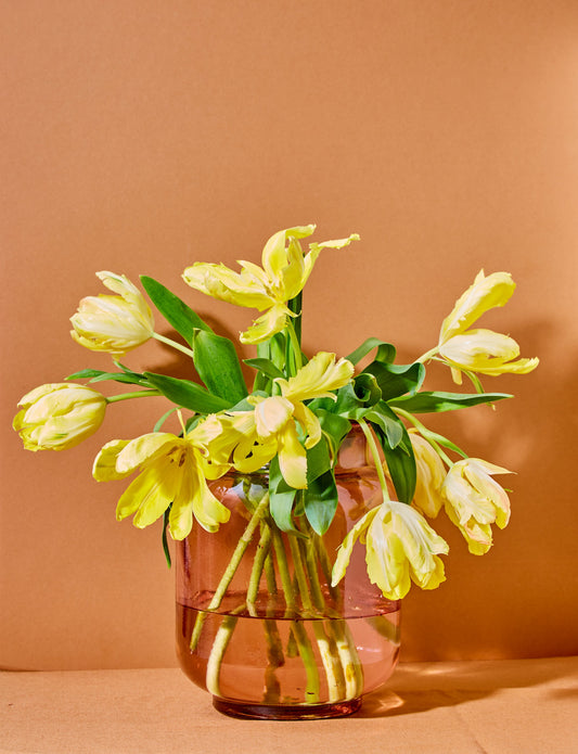 Glass Vase in Dusty Pink