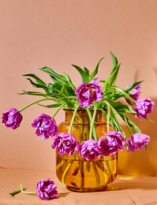 Glass Vase in Amber