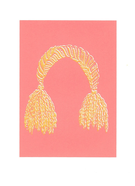 Pink Corn Dolly Print by Beki Bright