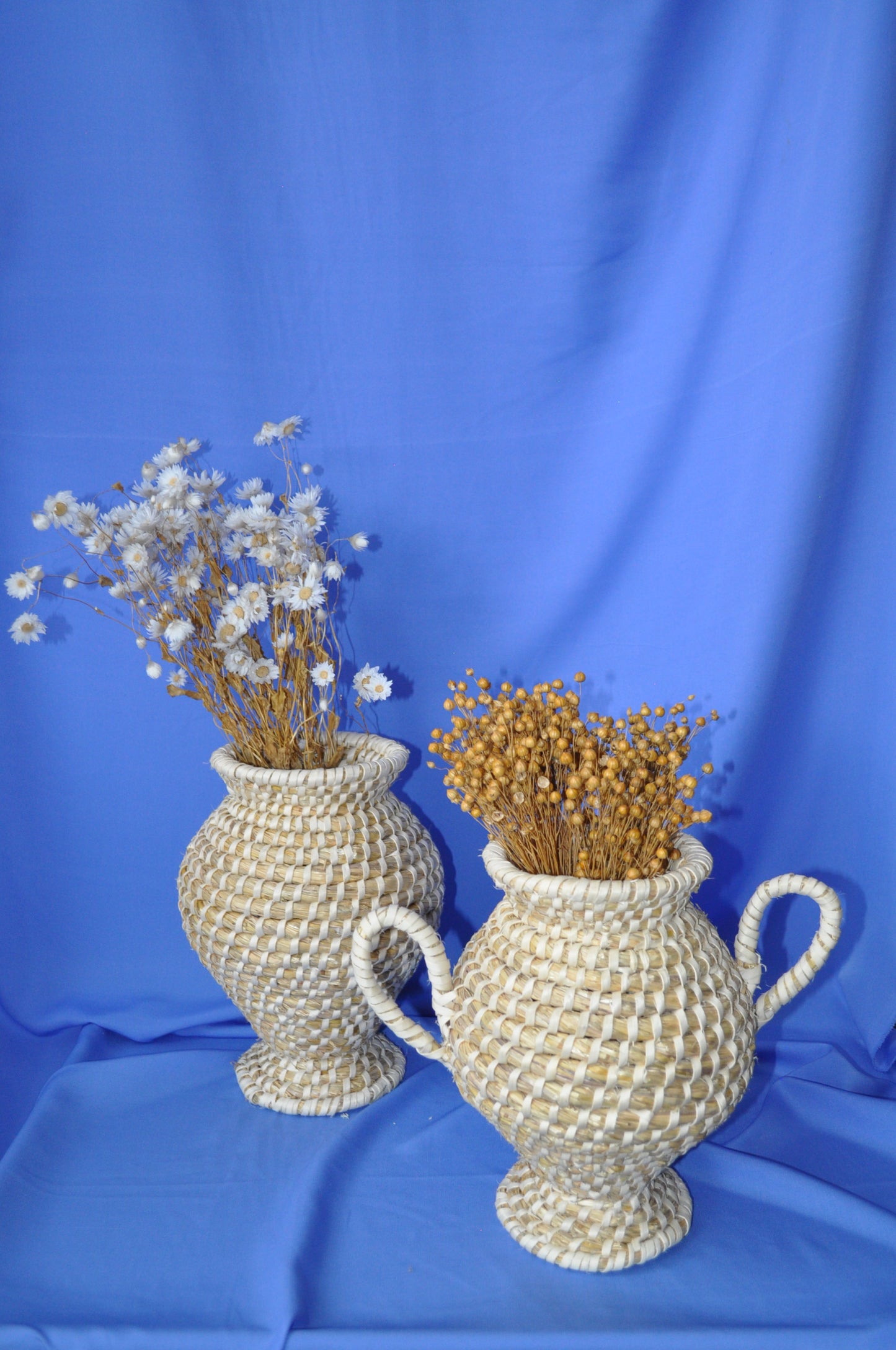 Straw Vase Small with Handles