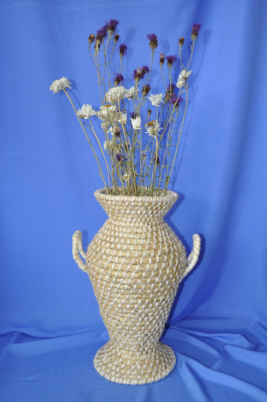 Straw Vase Large with Handles