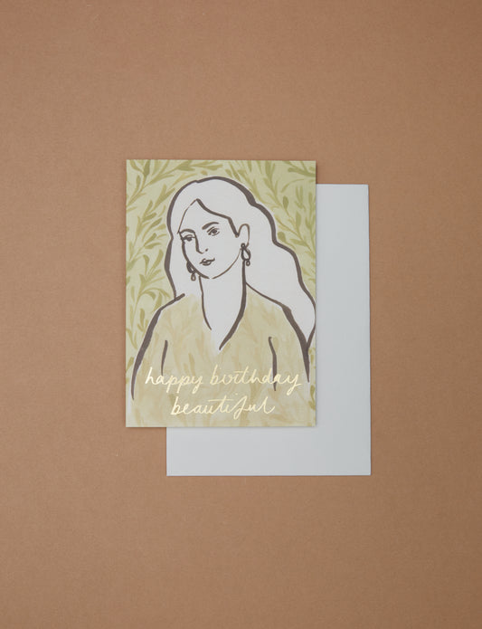 Happy Birthday Beautiful Card by Wanderlust Paper Co.