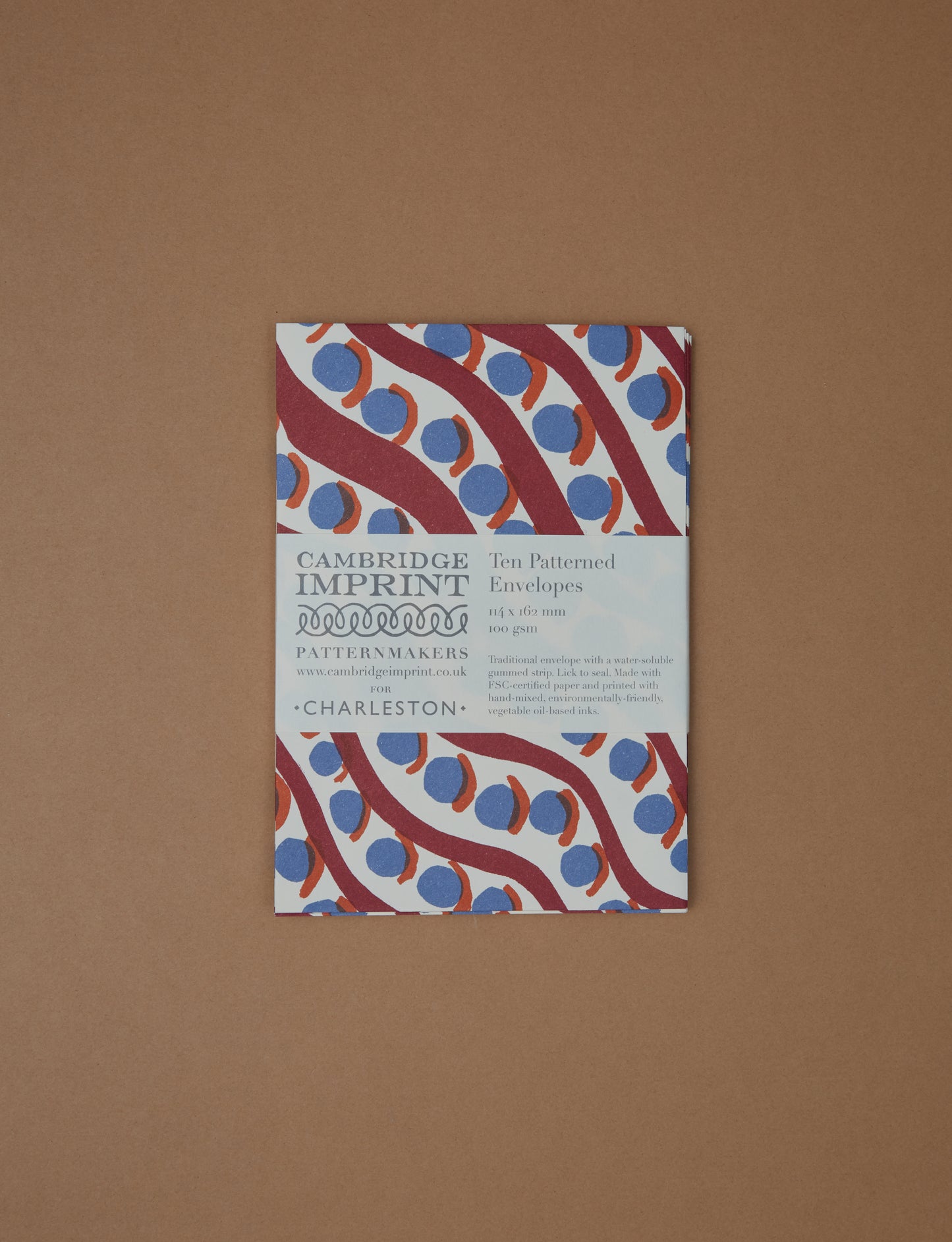 Charleston Burgundy Envelopes set of 10 by Cambridge Imprint