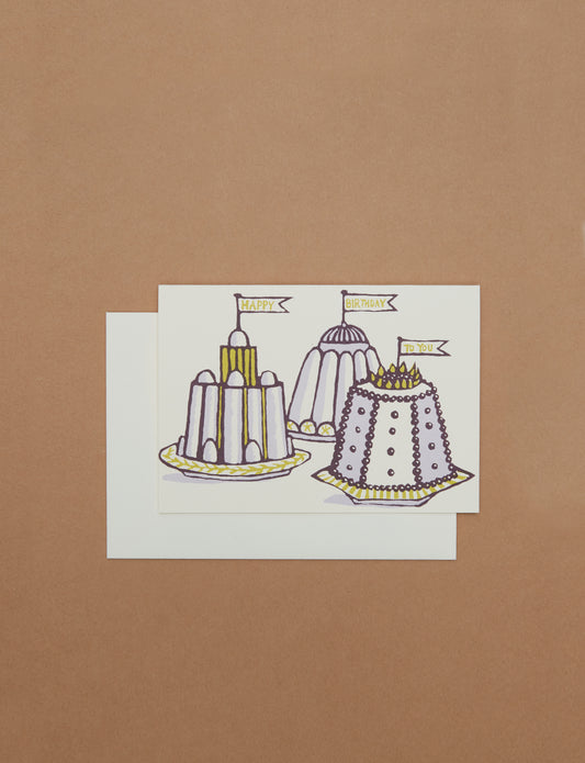 Birthday Puddings Card by Cambridge Imprint