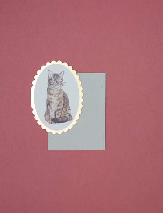 Tabby Cat Mini Card by Wanderlust Paper Co.