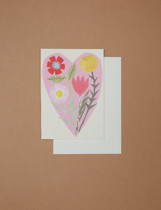Floral Heart Card by Hadley