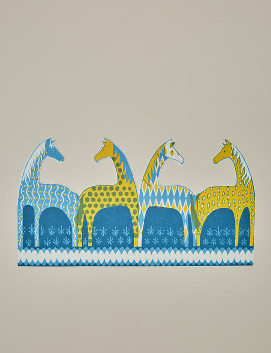 Parade of Horses Concertina Card by Cambridge Imprint