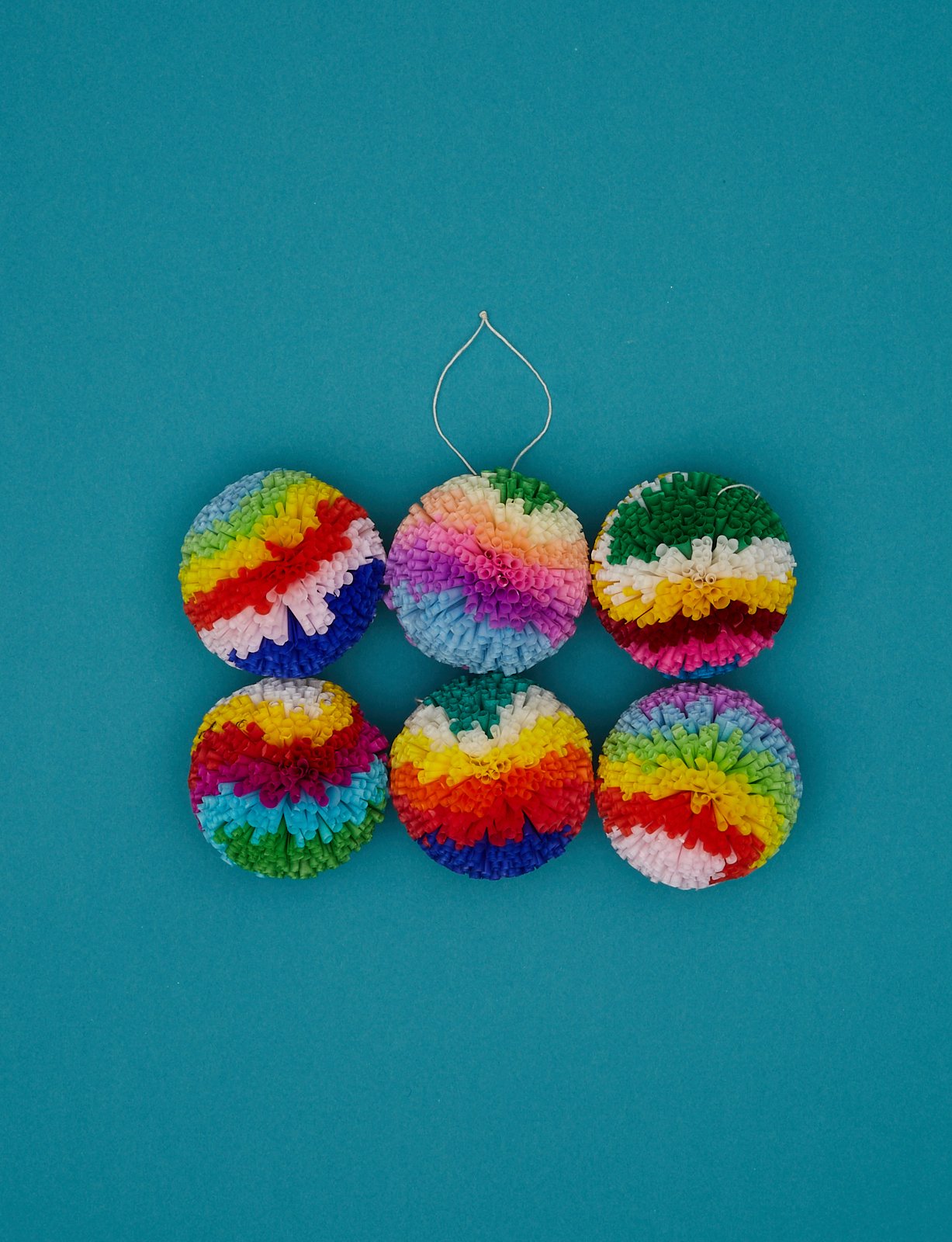 Colourful Paper Pompom by Lucyna